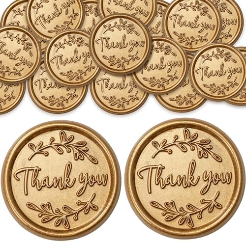 SWANGSA 30Pcs Thank You Wax Seal Stickers