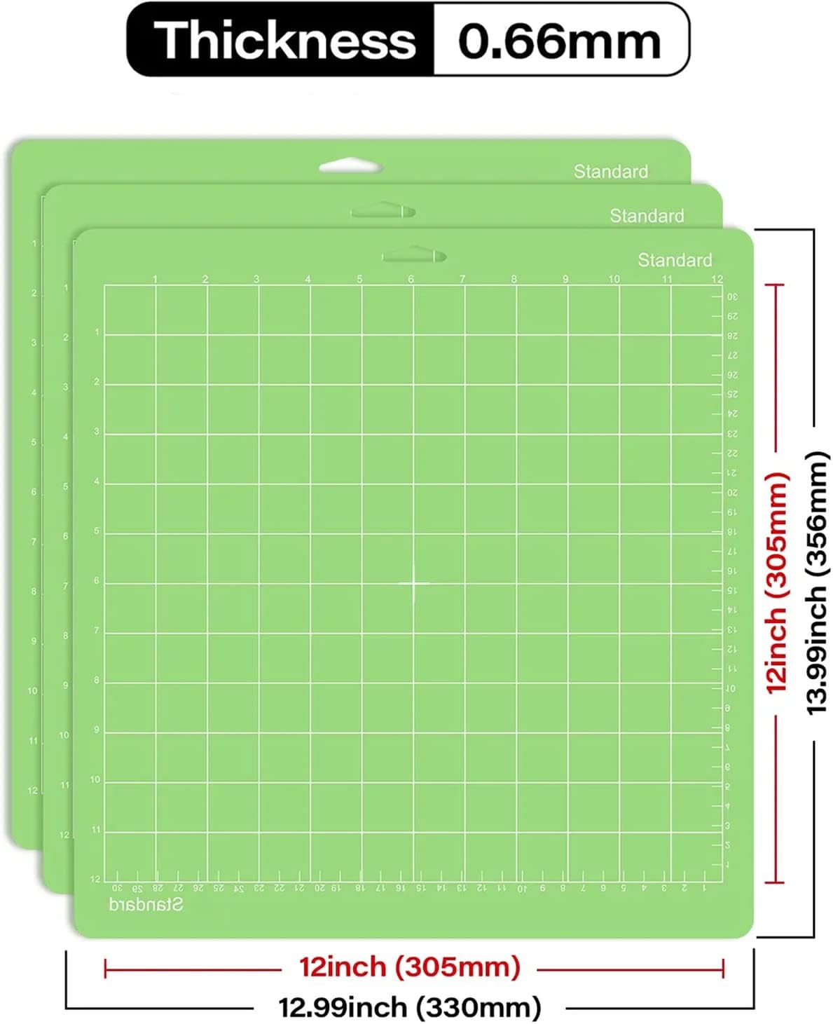 Gwybkq 12x12 Green Cutting Mat 12 Pack Replacement