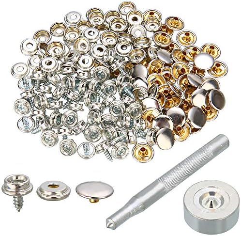 Arokimi Snaps Kit Boat Cover Canvas Screws Buttons Fasteners 60pcs