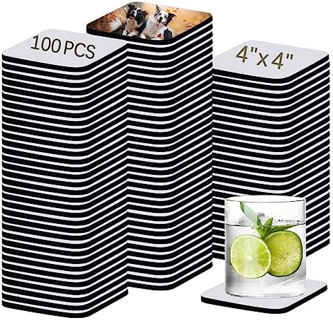 100PCS Sublimation Blank Coasters Heat Press Mats