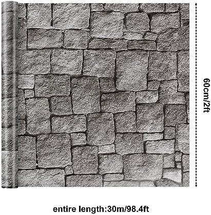 Tenceur Gray Brick Bulletin Board Paper Roll 24x100ft Classroom Decor