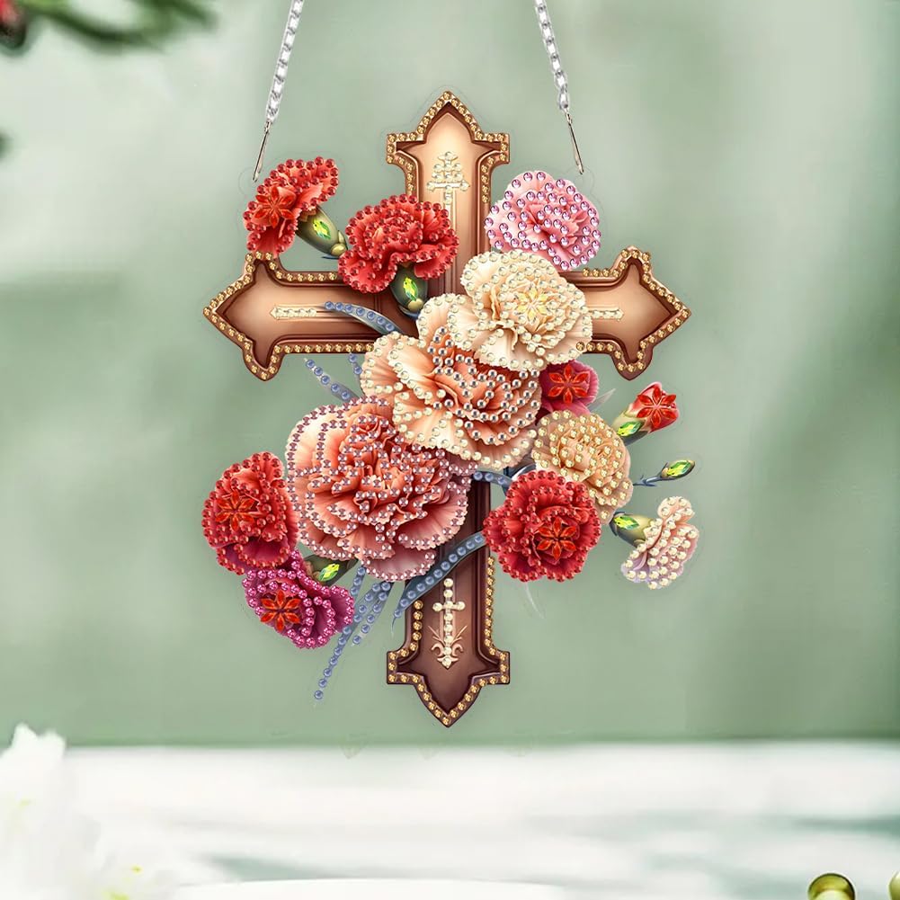 Beautiful Flower Cross Bird Diamond Art Kit 5D DIY