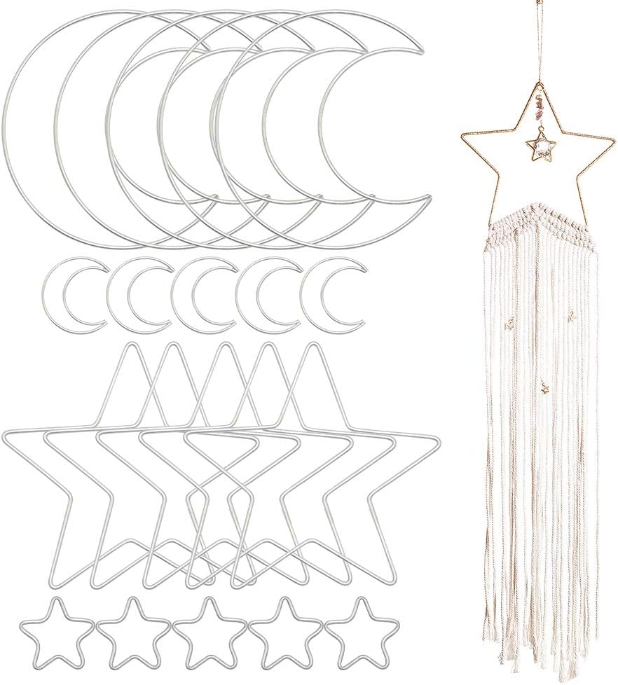 20 Pcs Metal Hoop Rings for Macrame Dream Catcher DIY Crafts