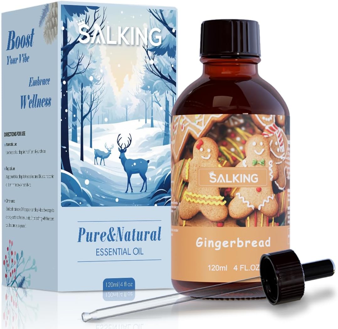 SALKING Gingerbread Fragrance Oil 120ml for Candle Diffuser and Soap Making