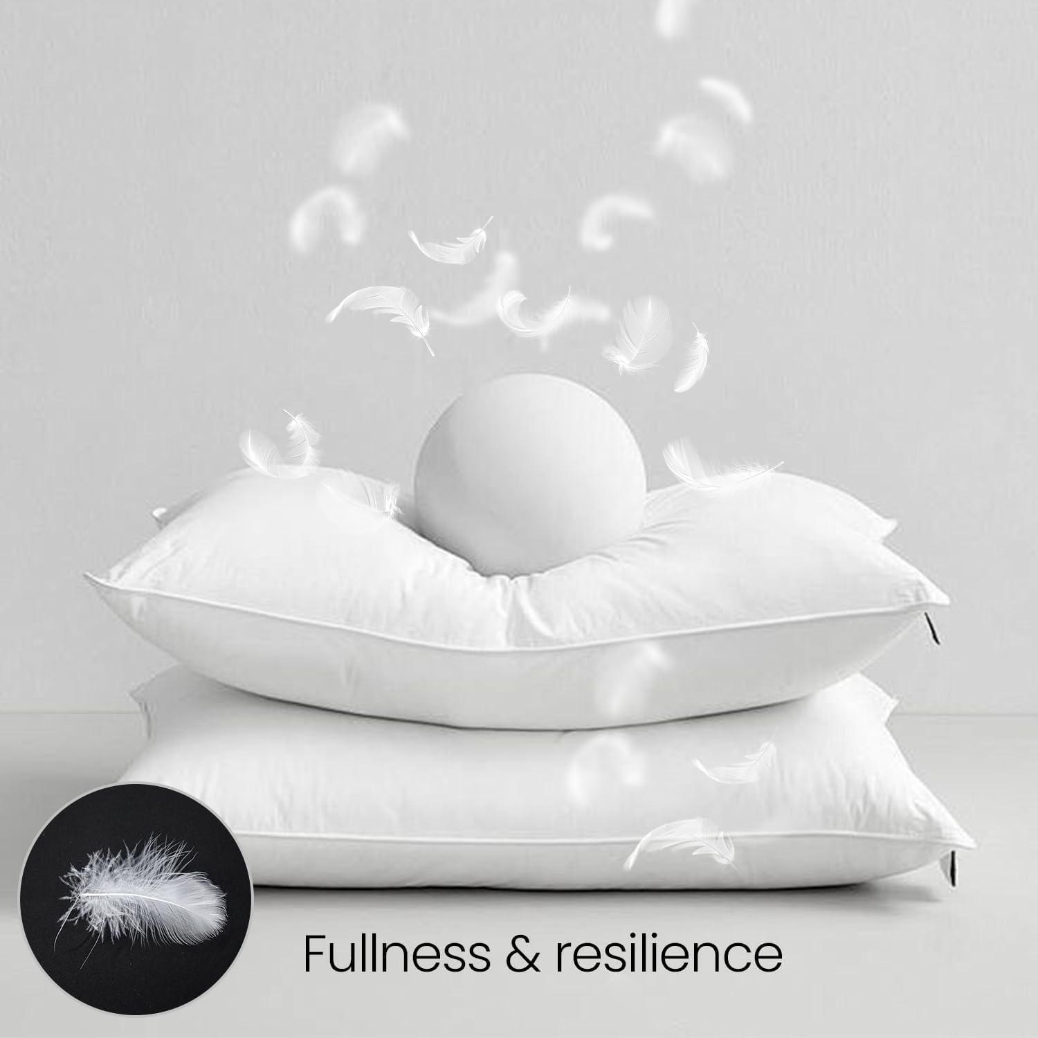 MOOX Down Feather Pillow Filling 2LB White