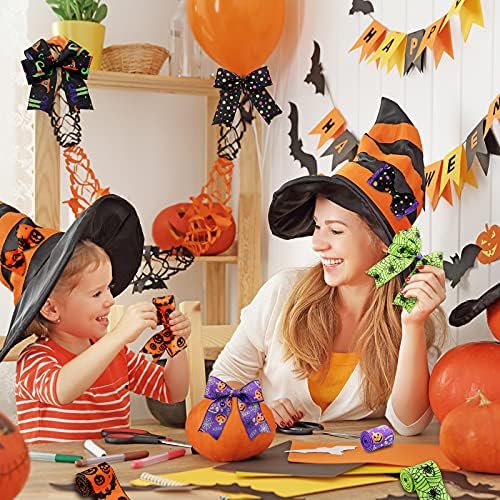 Chuangdi Halloween Ribbons 6 Rolls 30 Yards Wired Edge Decorations