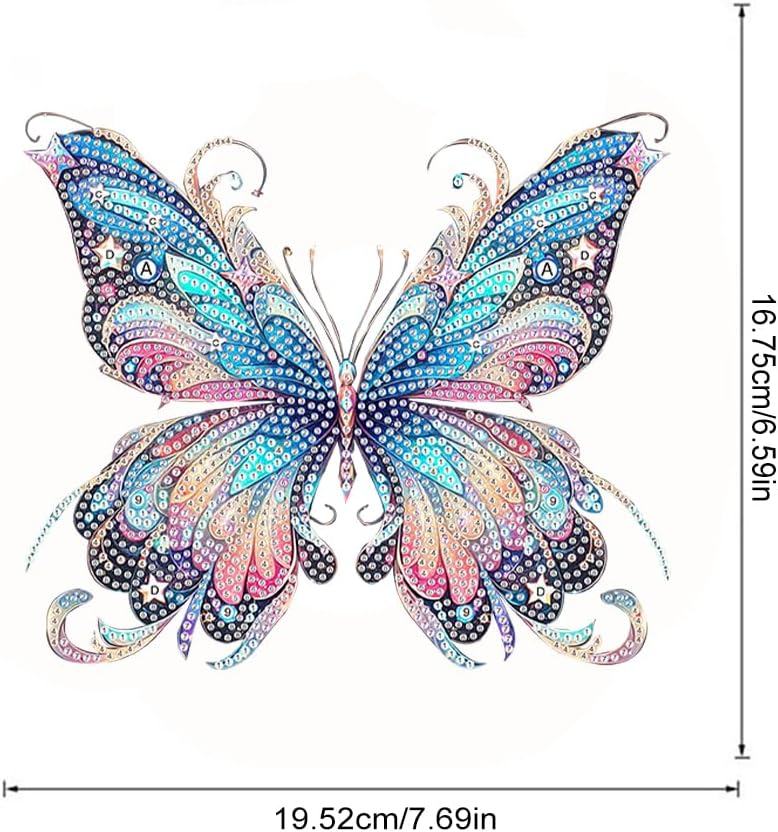 Charming Butterfly Diamond Art Kit 5D Crystal Hanging Ornament