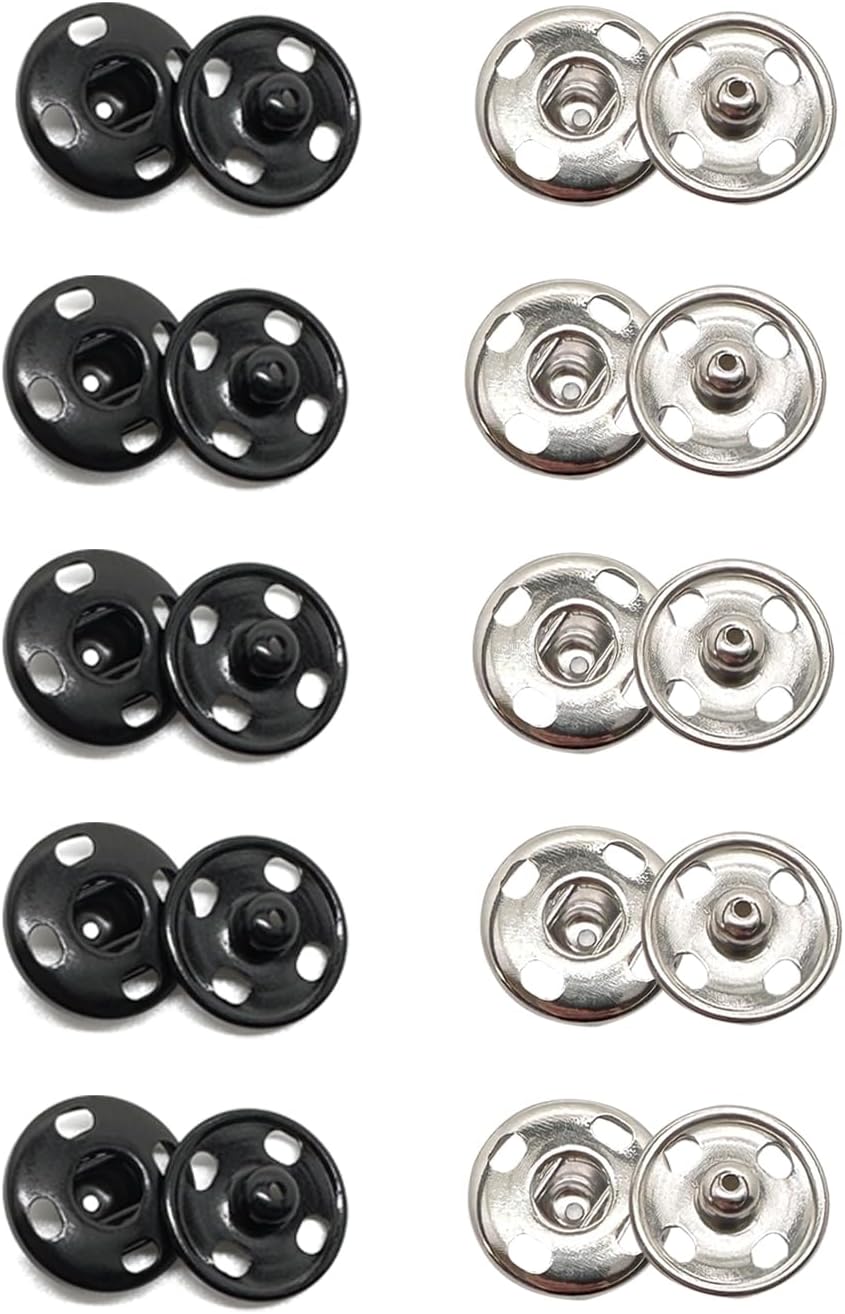 Meikeer 100 Set Sewing Snaps Fasteners Kit