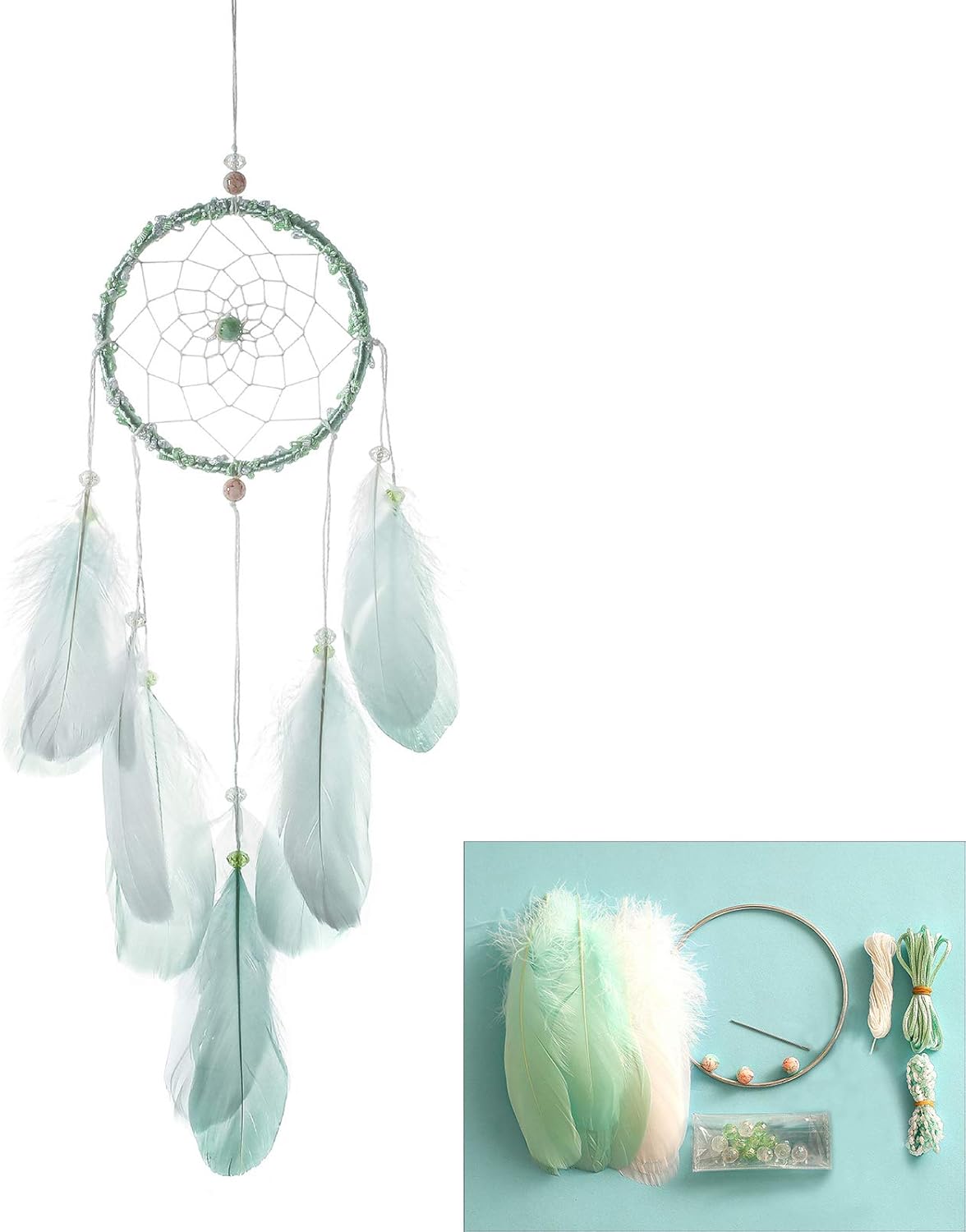 FANDOL Macrame Dream Catcher Making Kit Green