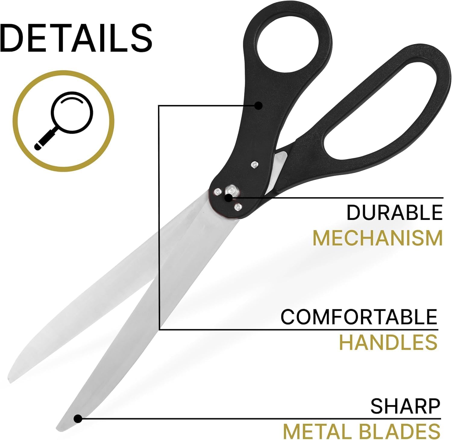Giant Ribbon Cutting Ceremony Kit Black Scissors Red Ribbon