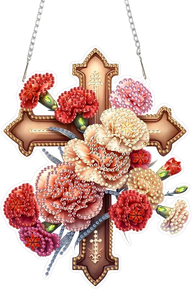 Beautiful Flower Cross Bird Diamond Art Kit 5D DIY