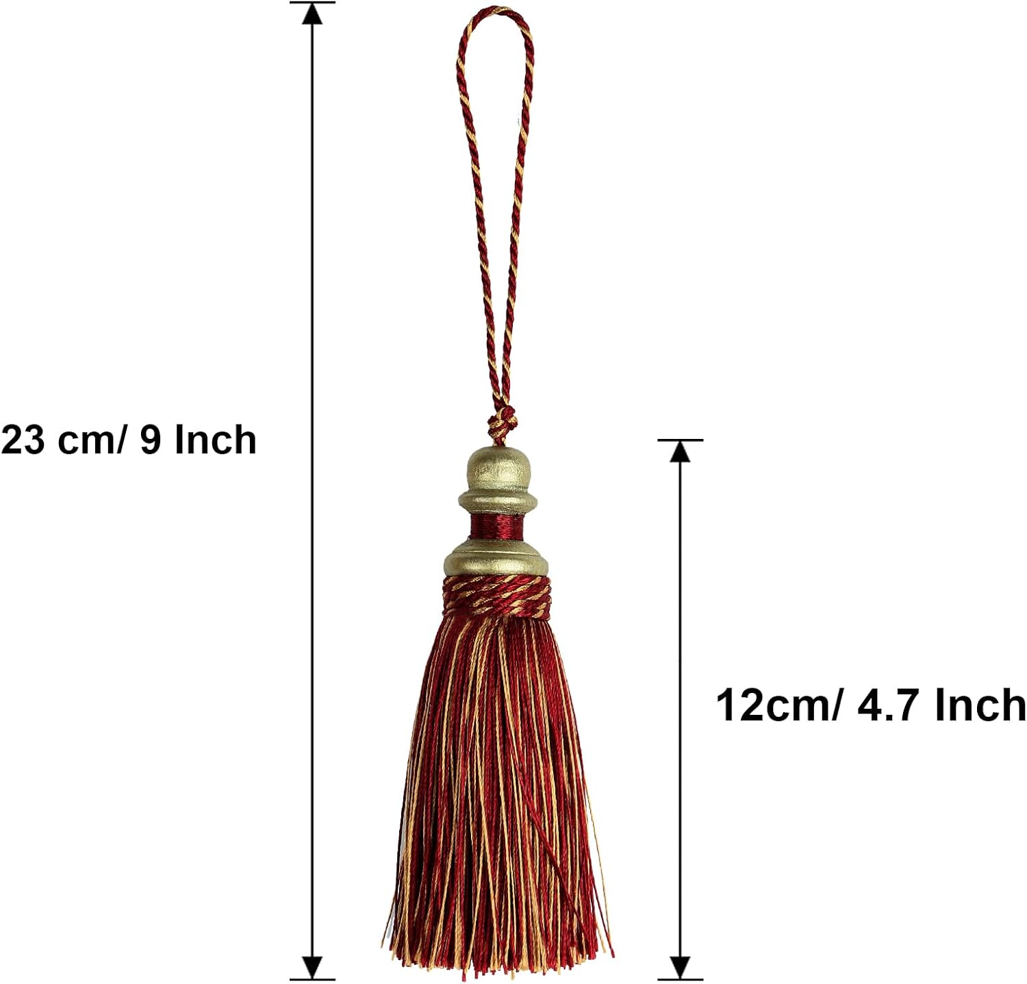 2 Pack Tassel Key Tassel with Loops Mix Red