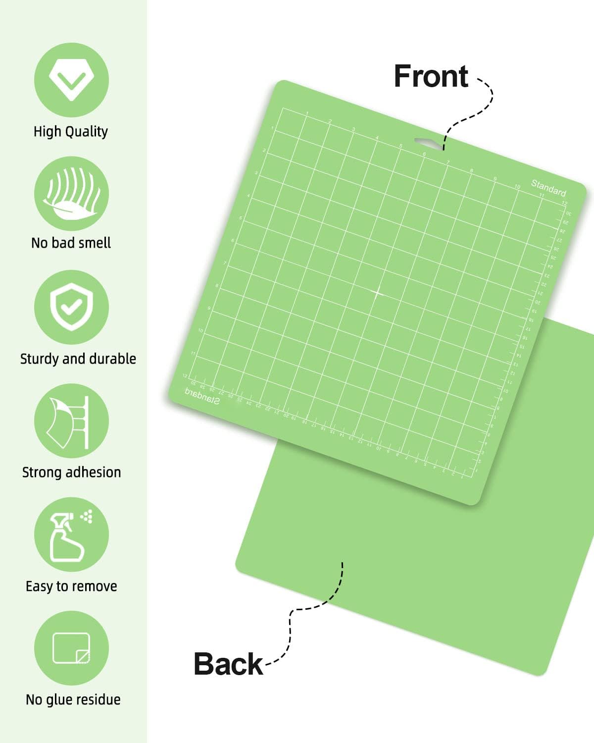 Gwybkq 12x12 Green Cutting Mat 12 Pack Replacement