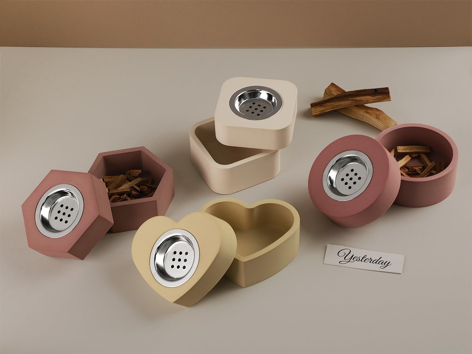 Heart Shaped Incense Holder Resin Silicone Mold Set