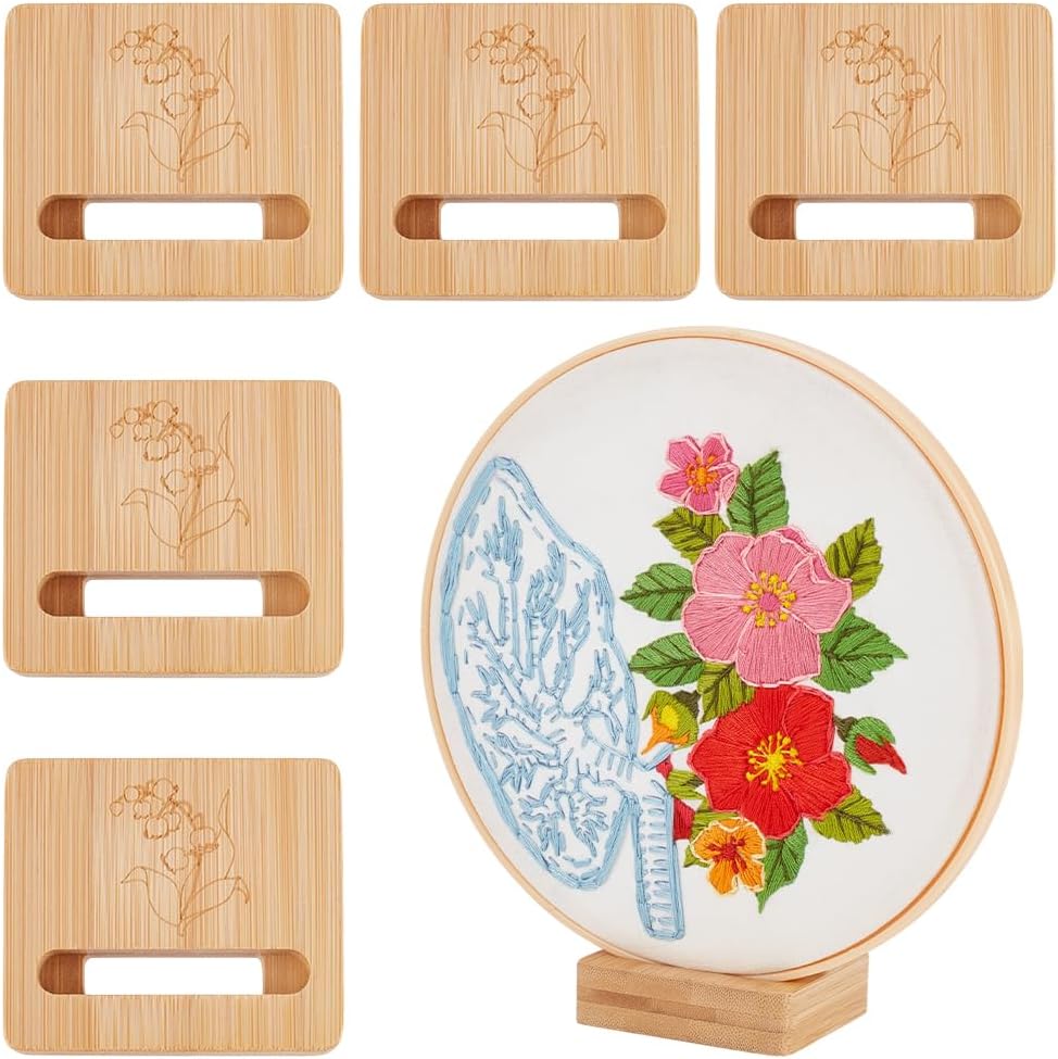 OLYCRAFT 6Pcs Embroidery Hoop Display Stand