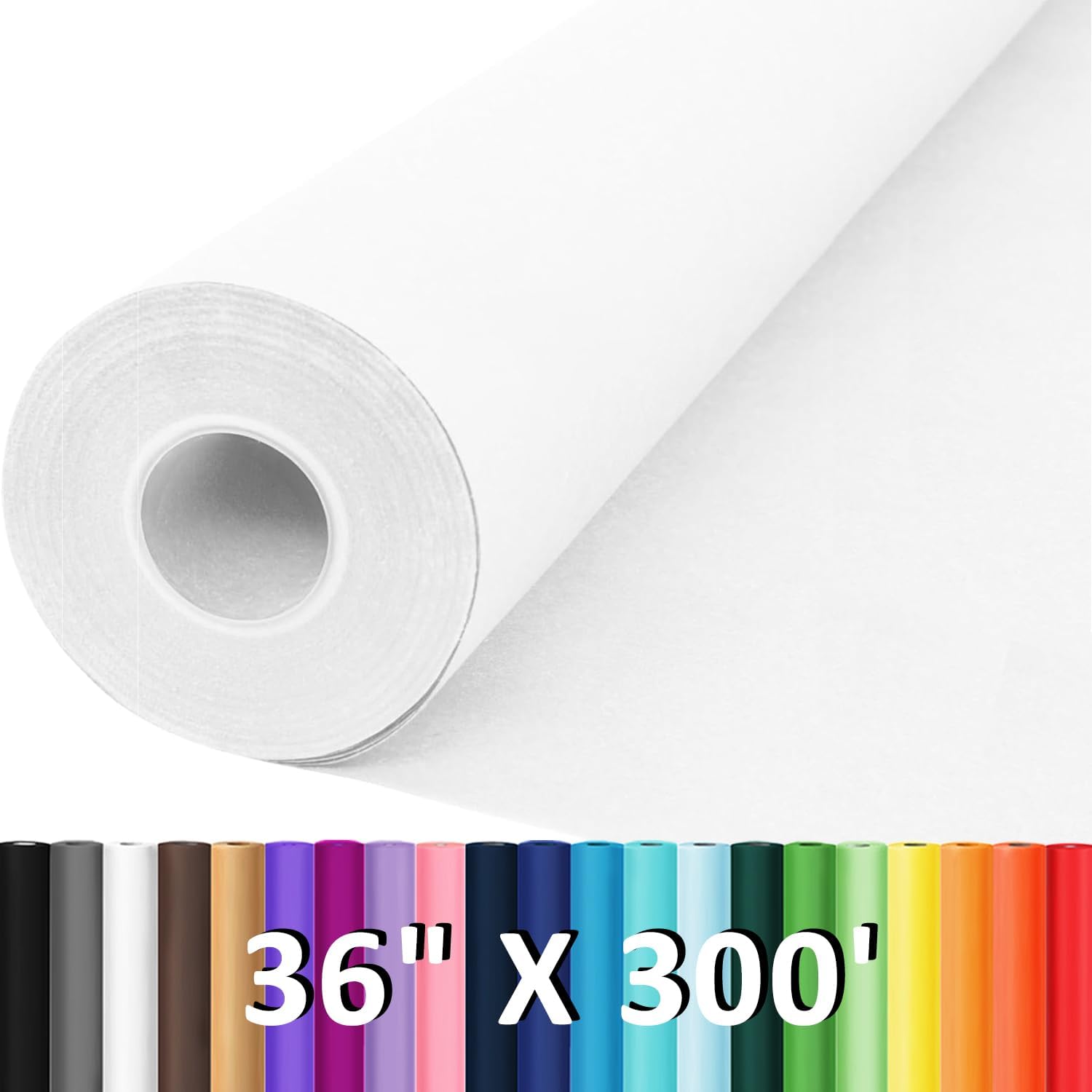 36 x 3600 White Kraft Paper Roll for Art and Craft Projects