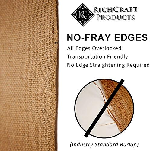 18 Inch x 10 Yd No-Fray Burlap Roll for Table Runners