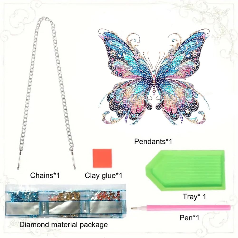Charming Butterfly Diamond Art Kit 5D Crystal Hanging Ornament