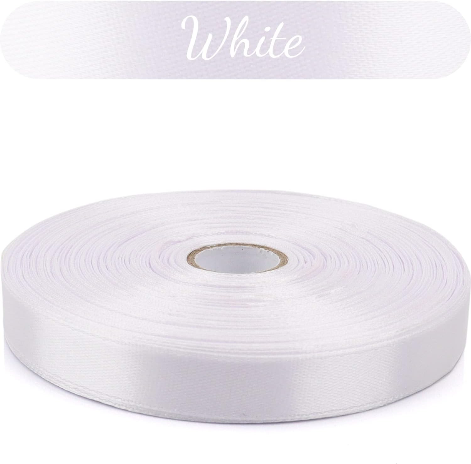 12 Inch White Ribbon for Gift Wrapping and Sewing