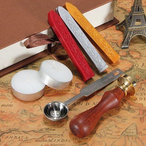 Custom Retro Wax Seal Stamp Set with Wood Box