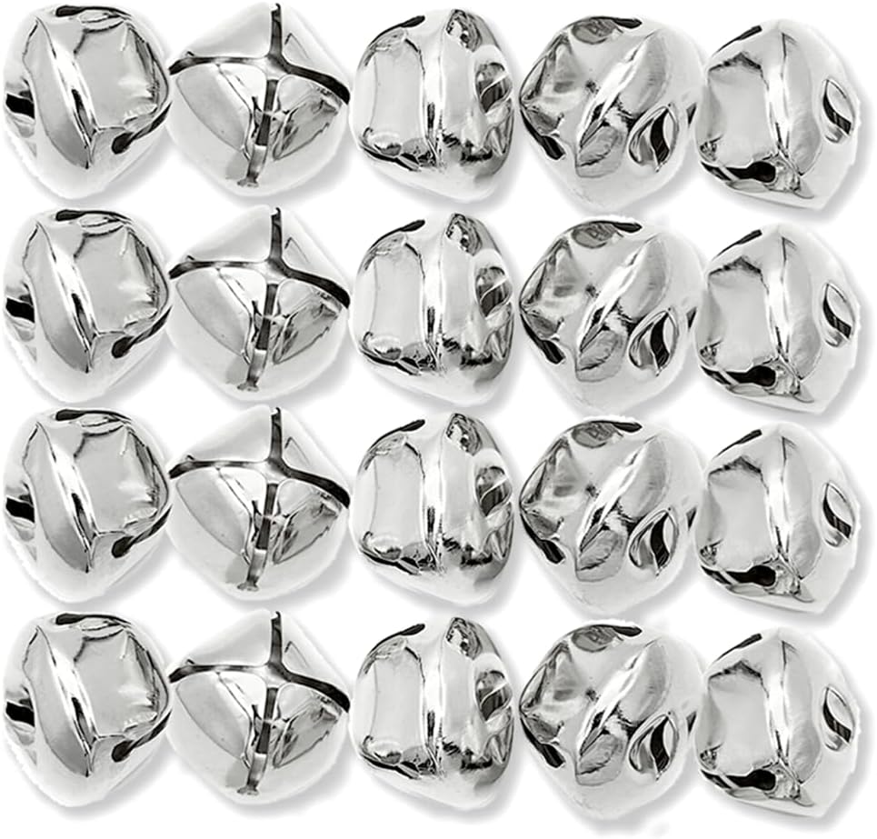 Jingle Bells Craft Bells 20mm DIY Bulk Silver