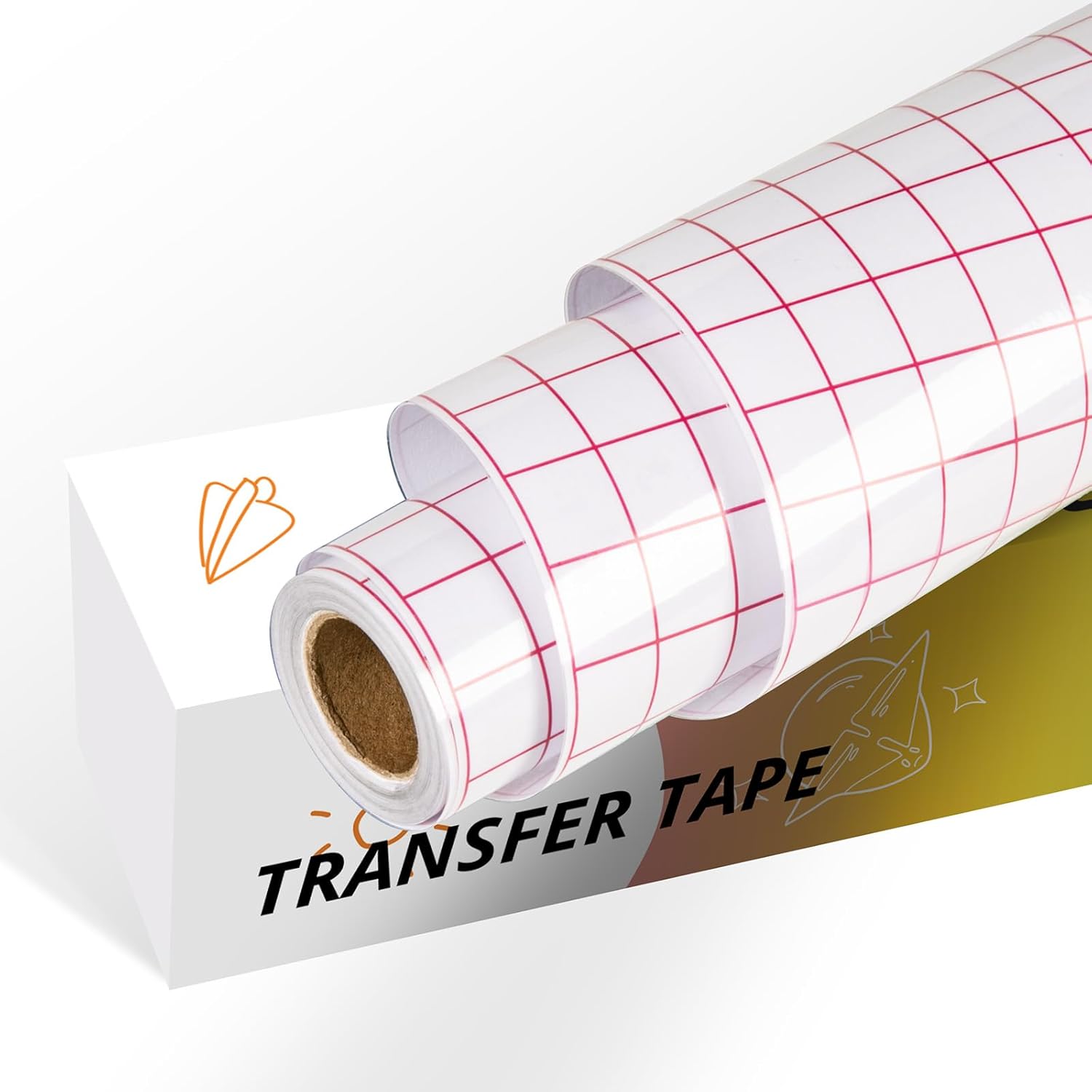 YRYM HT Transfer Tape for Vinyl 12x12ft with Red Grid
