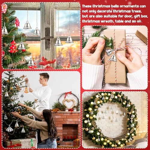 Shimeyao 100 pcs Jingle Bells with Spring Hooks for Crafts