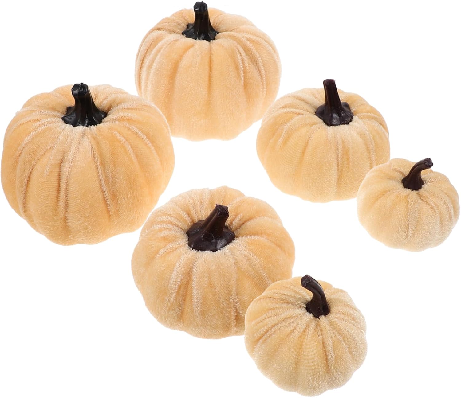 Zerodeko 6Pcs Artificial Pumpkin Decorations for Halloween and Fall