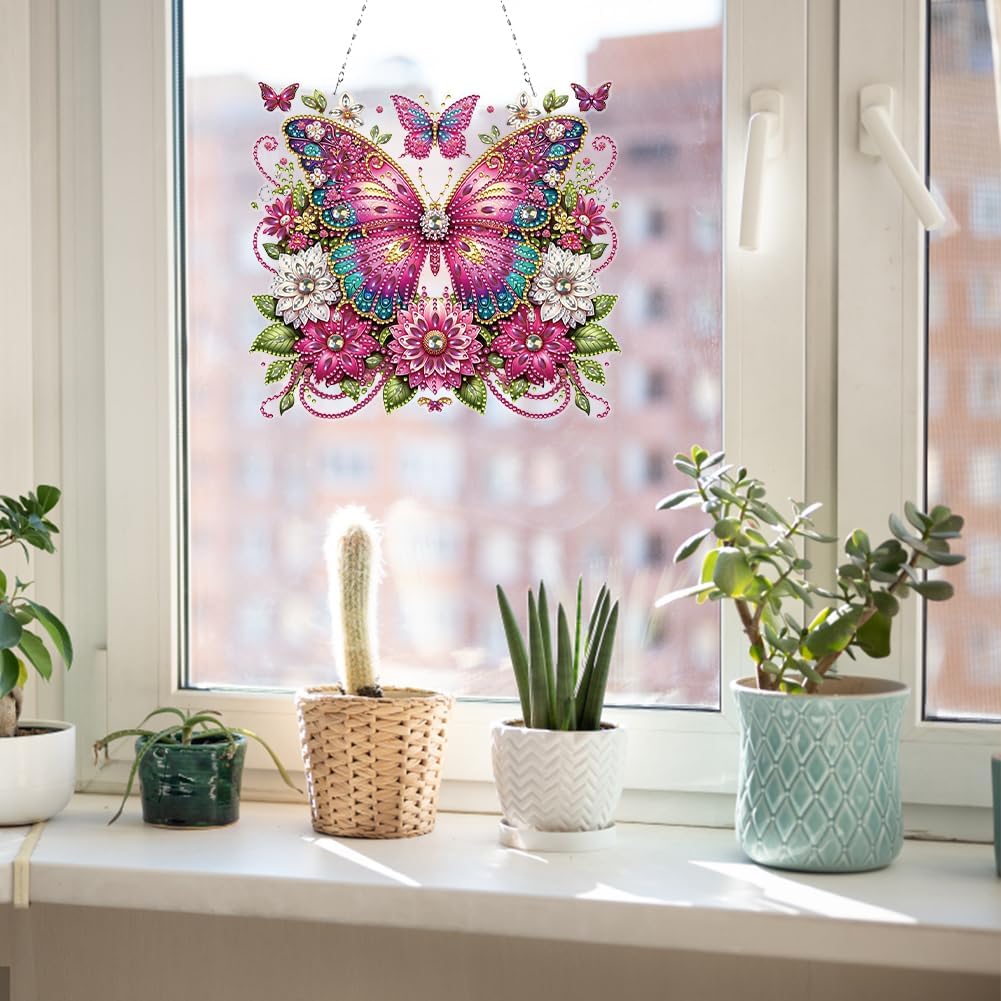 Gorgeous Flowers and Butterflies Diamond Art Kit with 5D Design