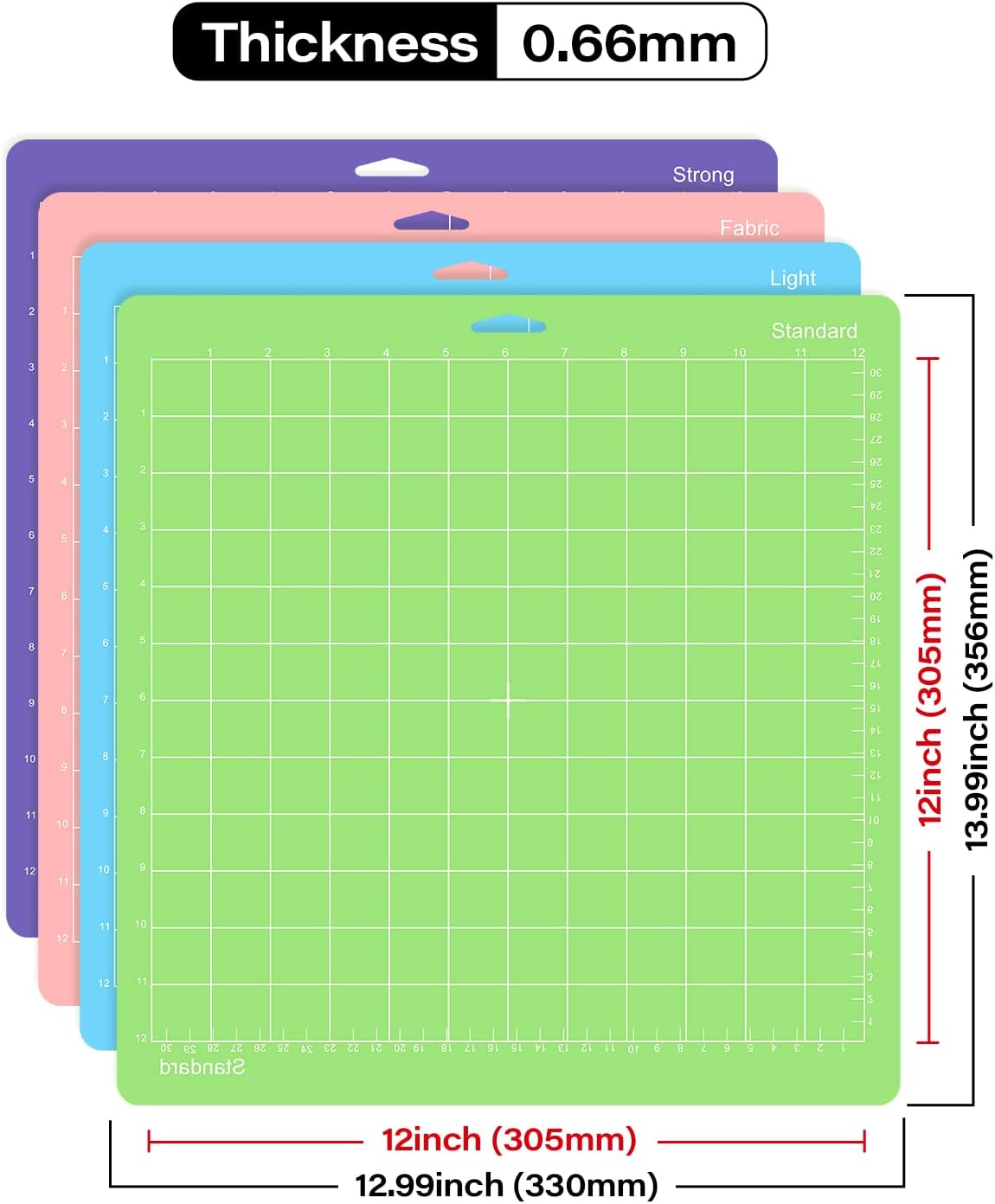 Gwybkq 12 Pack Cutting Mats 12x12 Inches