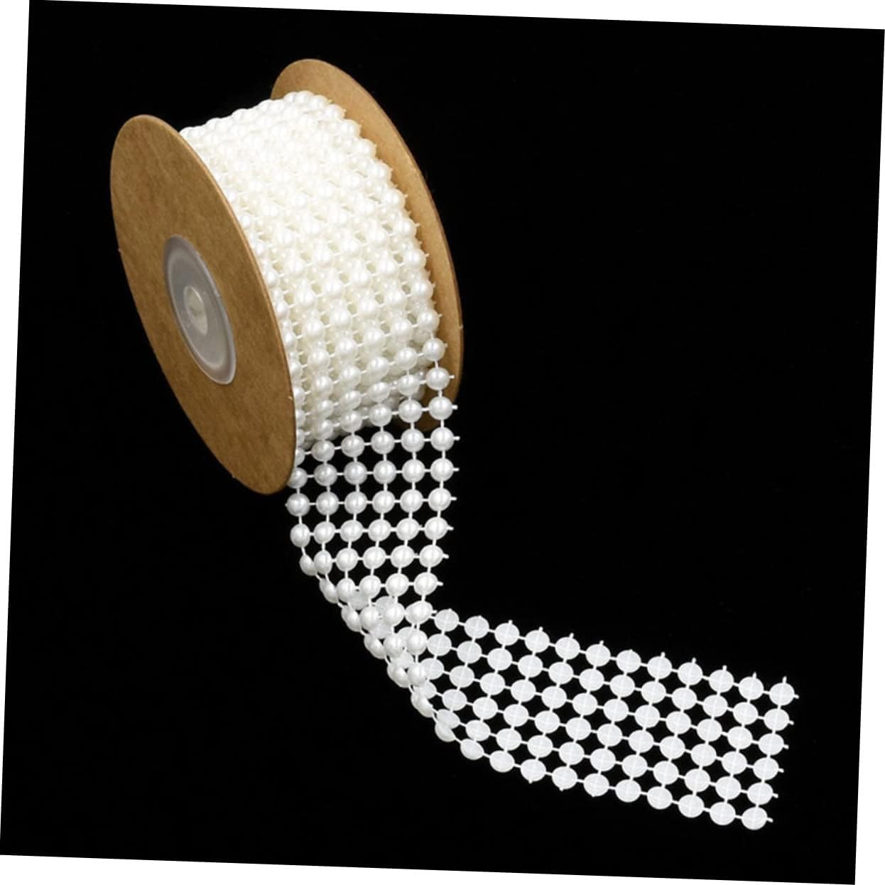 NUOBESTY 6 Rolls Wedding Bead Ribbon Decorative Band