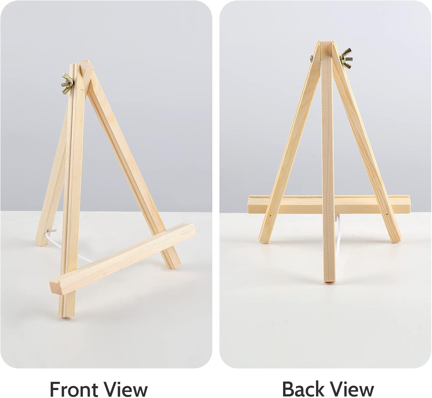 6PCS Wood Easels 9 Inches Tabletop Easels for Painting and Art