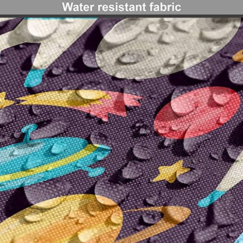 Ambesonne Outer Space Fabric by The Yard Galaxy Pattern 1