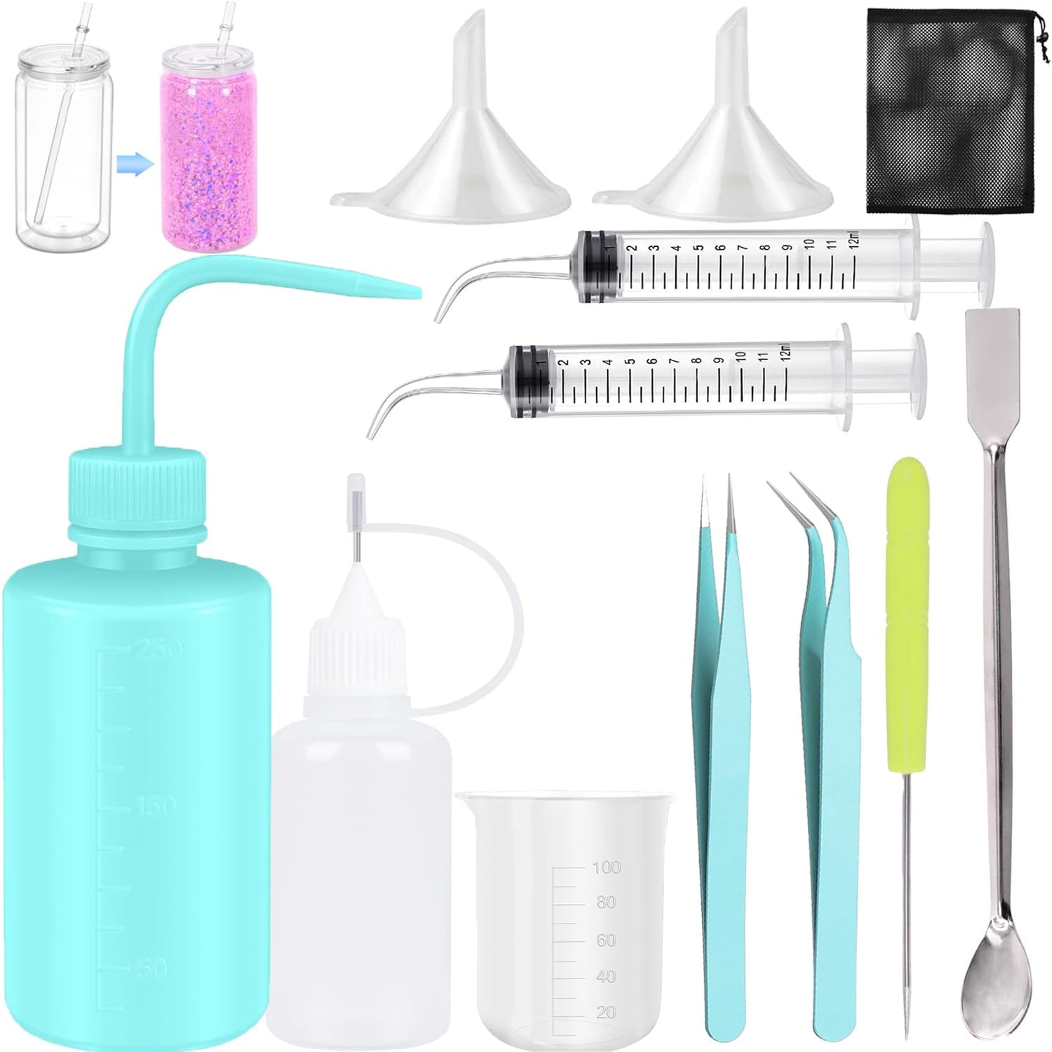 CHENGLAI 12 PCS Snow Globe Tumbler Kit for DIY Crafts