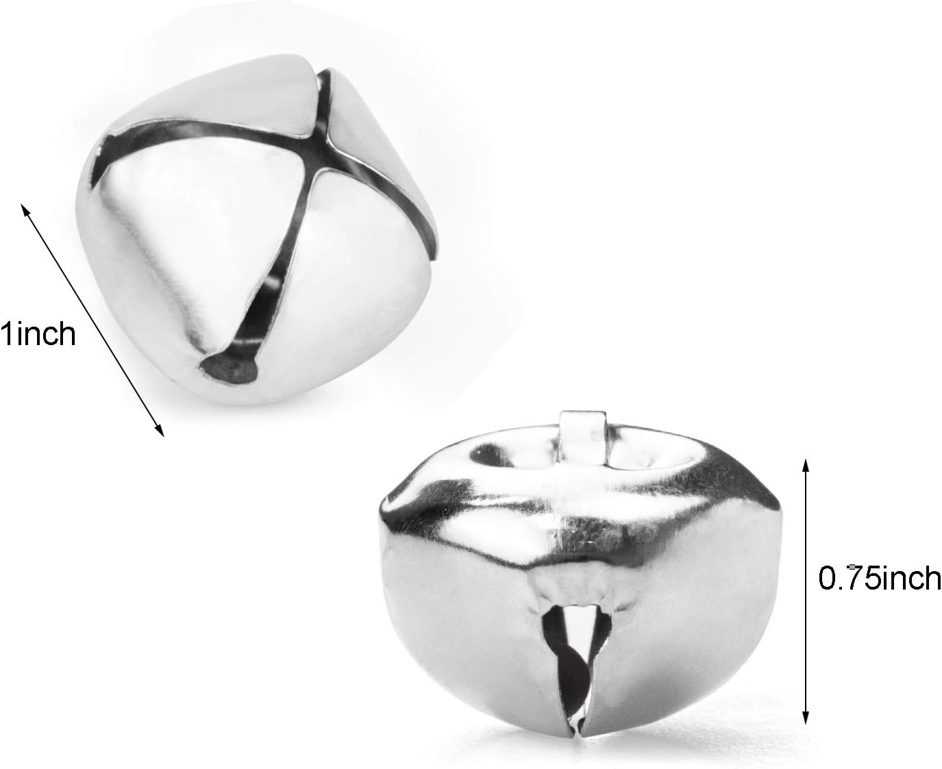 Suwimut 300 Pack Silver Jingle Bells