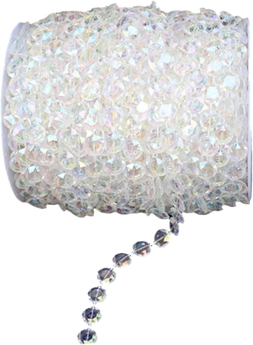 NUOBESTY 10m Bead Curtain 14mm Acrylic Clear Beads