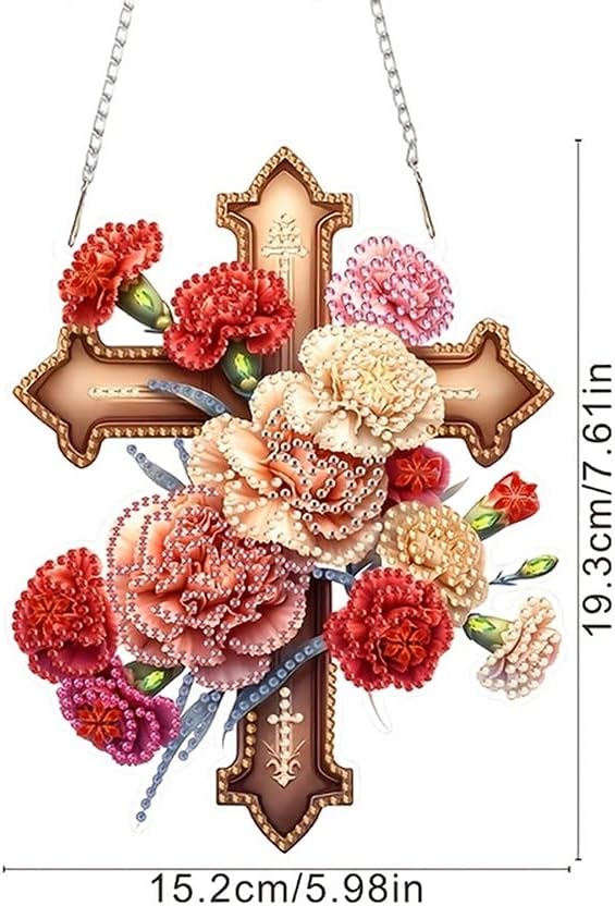 Beautiful Flower Cross Bird Diamond Art Kit 5D DIY