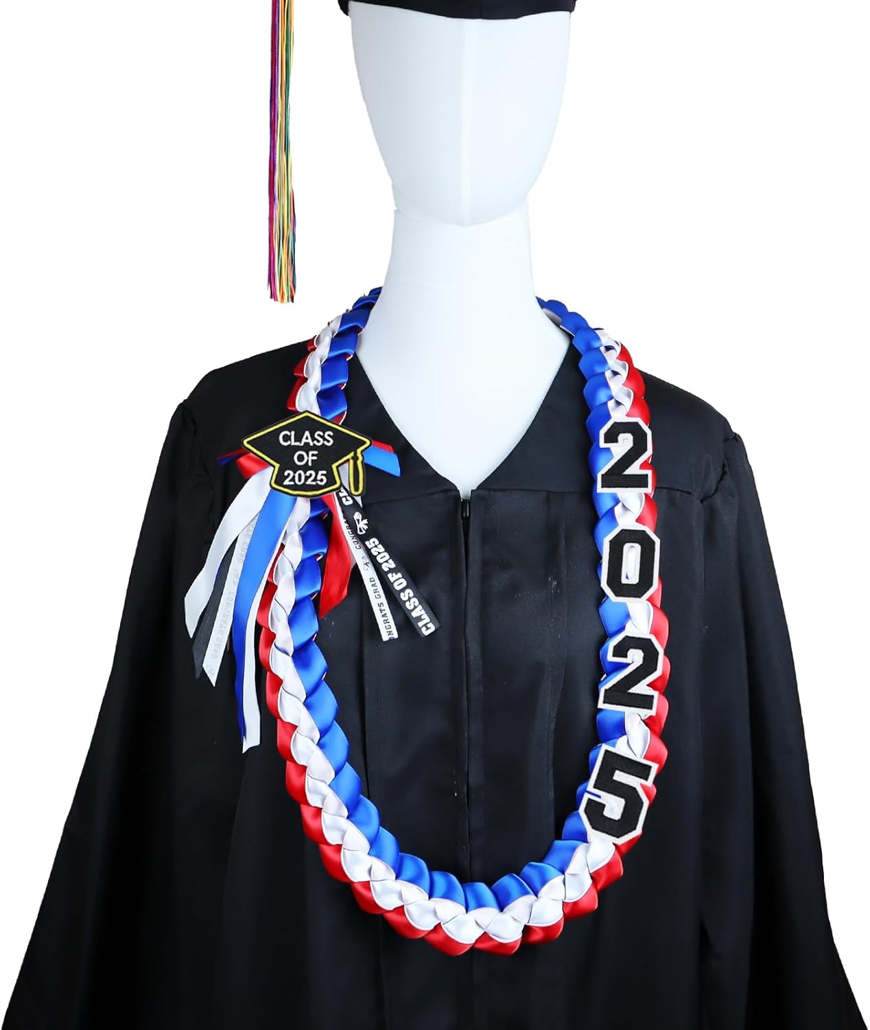 2025 Graduation Honor Ribbon Lei Braided Necklace
