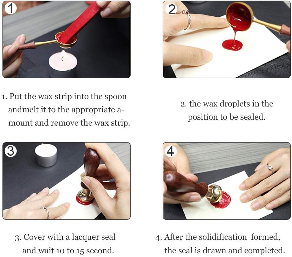PH PandaHall Spider Web Wax Seal Stamp for Halloween and Party Invitations
