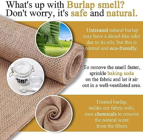 Butarfe Natural Burlap Fabric 10 Yard 40 Inches Wide