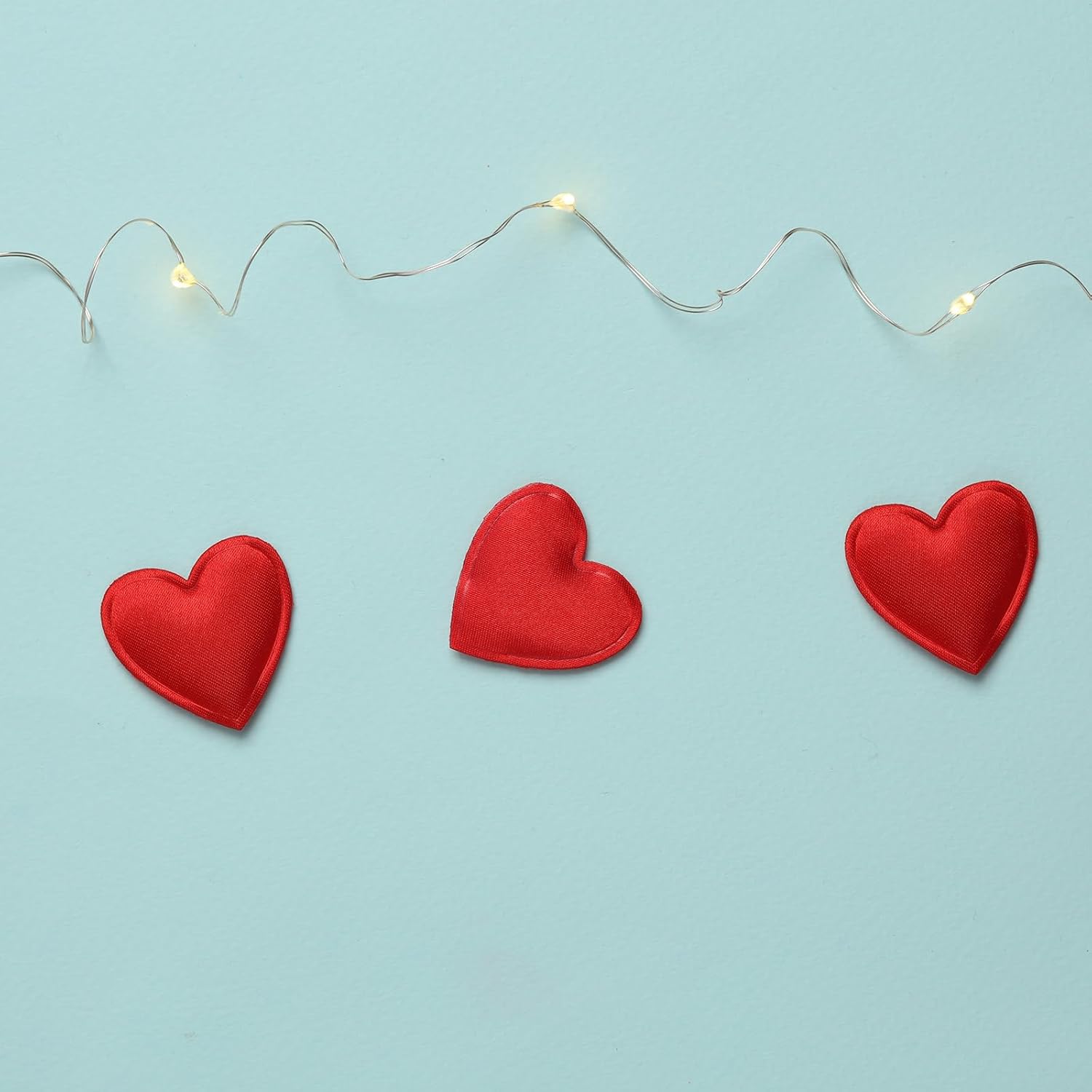 MECCANIXITY Felt Heart Pom Pom 3 Inch Blue Pack of 100