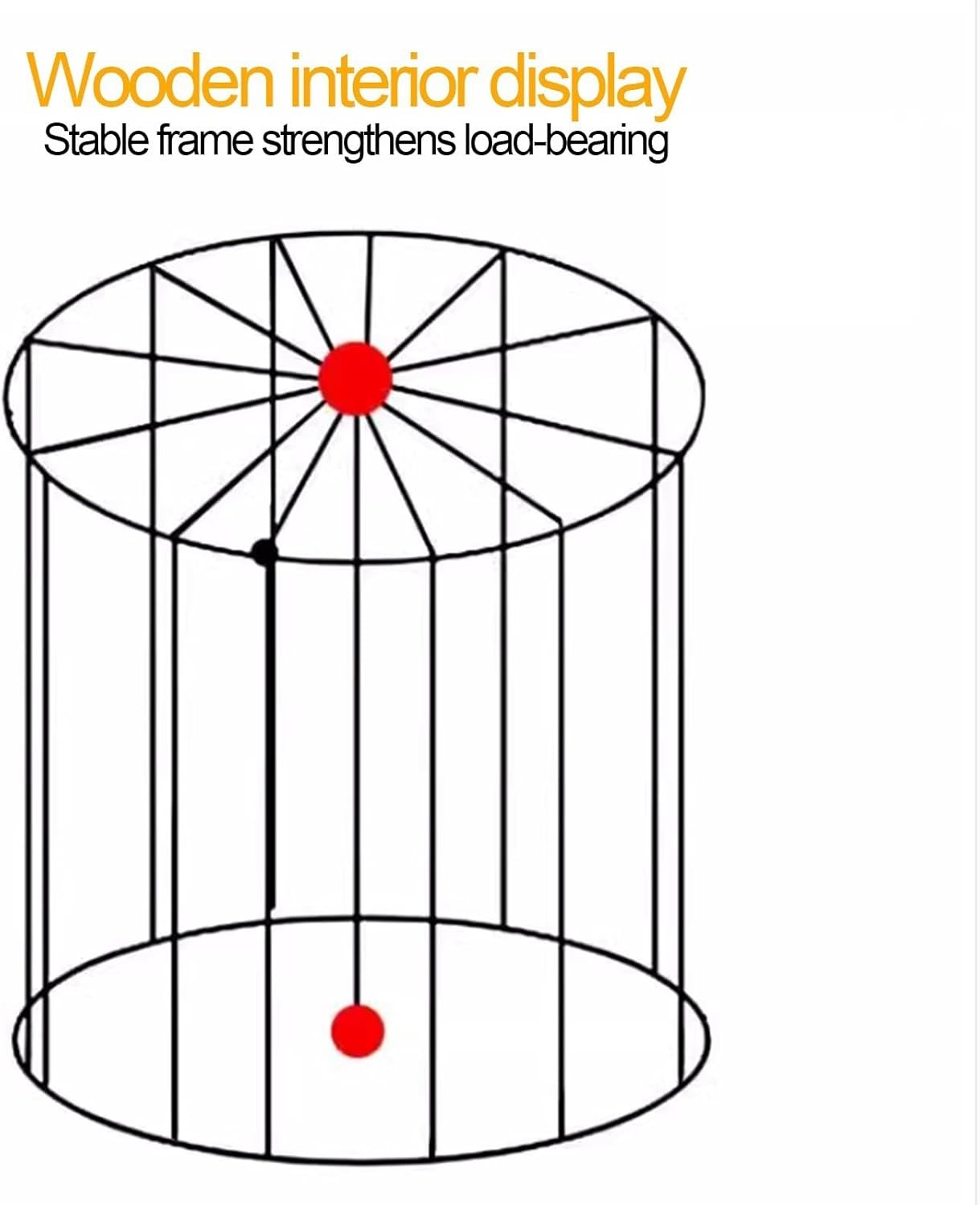 Wooden Round Cylinder Display Pedestal Holder