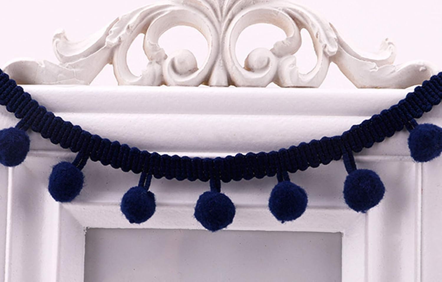 20 Yard Navy Pom Fringe Trim for Crafts and Sewing