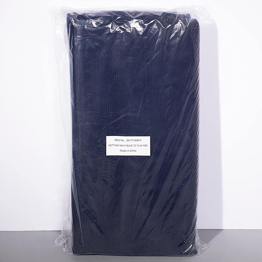 Navy Blue Netting Fabric Roll 72x40 Yard Wedding Decor