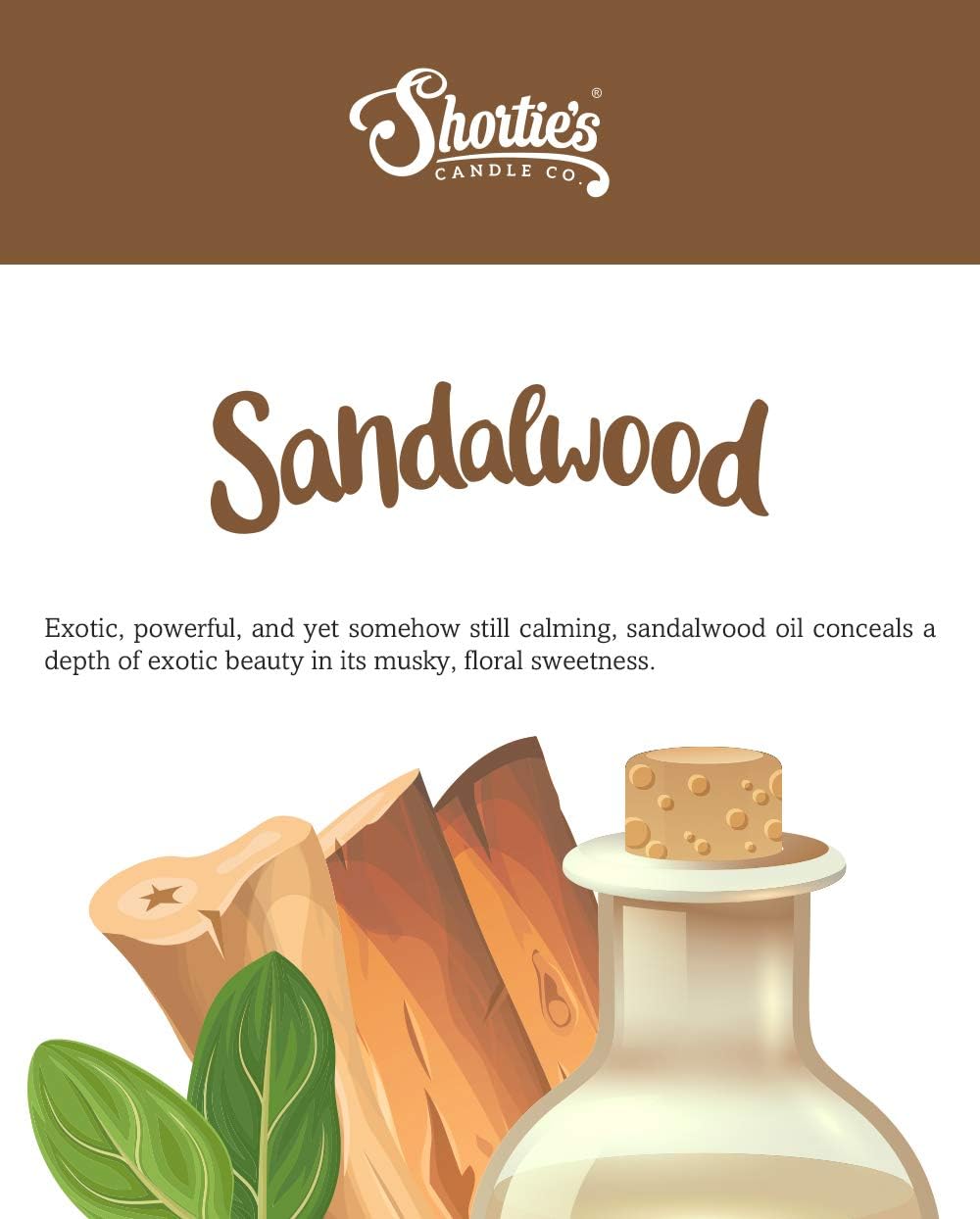 Shorties Candle Company Pure Sandalwood Wax Melts - 3 Oz Bar