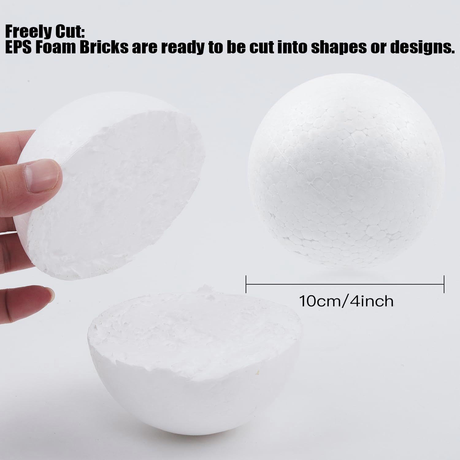 12 Pack 4-Inch Foam Balls for Crafts and DIY Projects