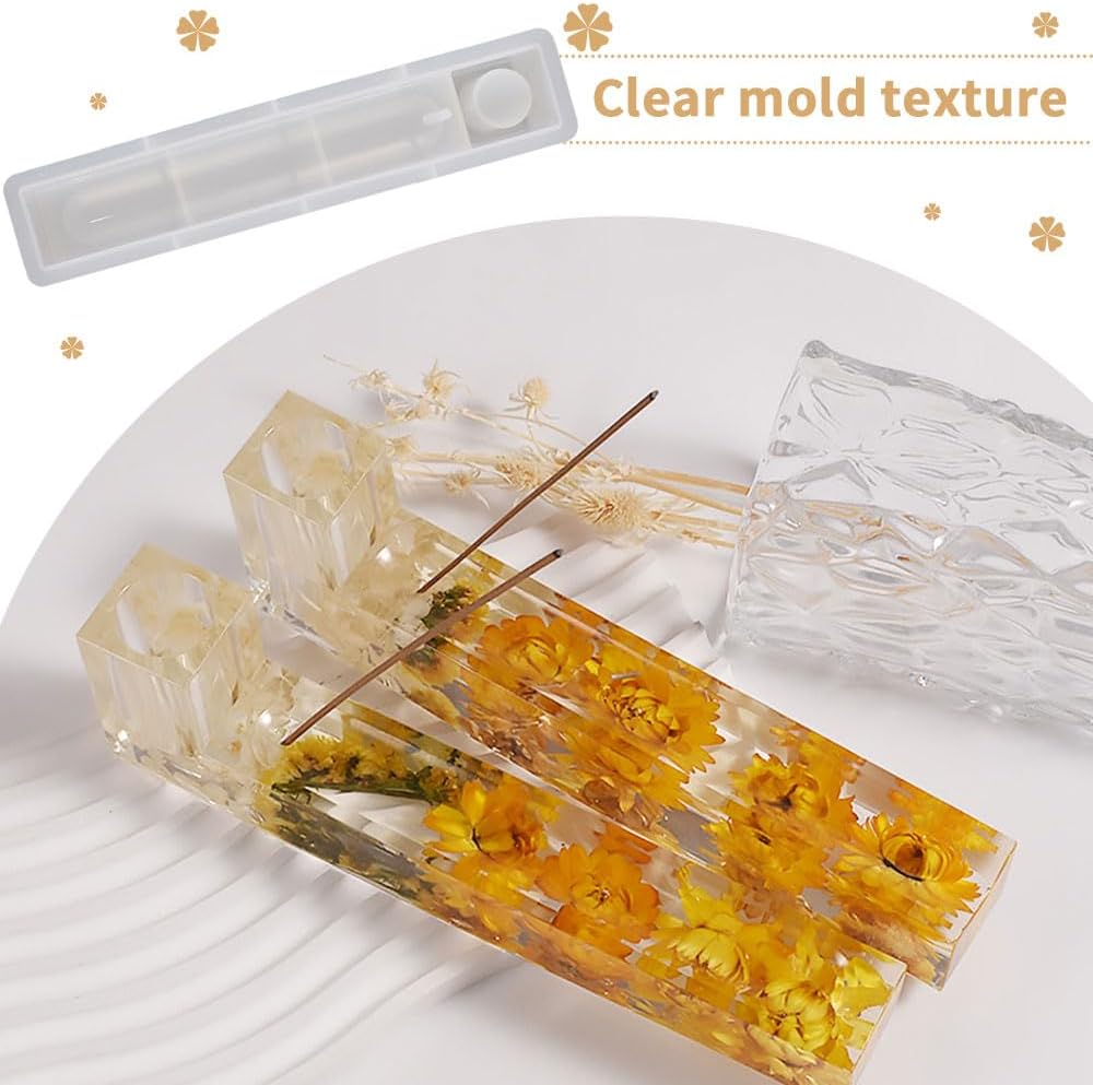 BIGEBO Incense Holder Resin Mold for DIY Crafts