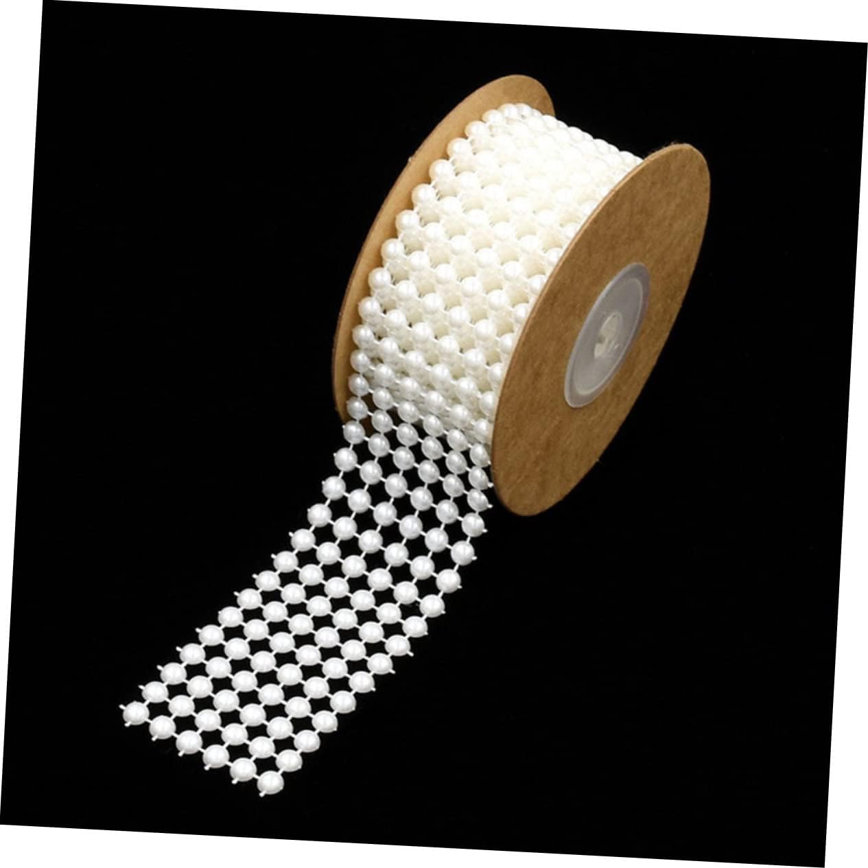 NUOBESTY 6 Rolls Wedding Bead Ribbon Decorative Band
