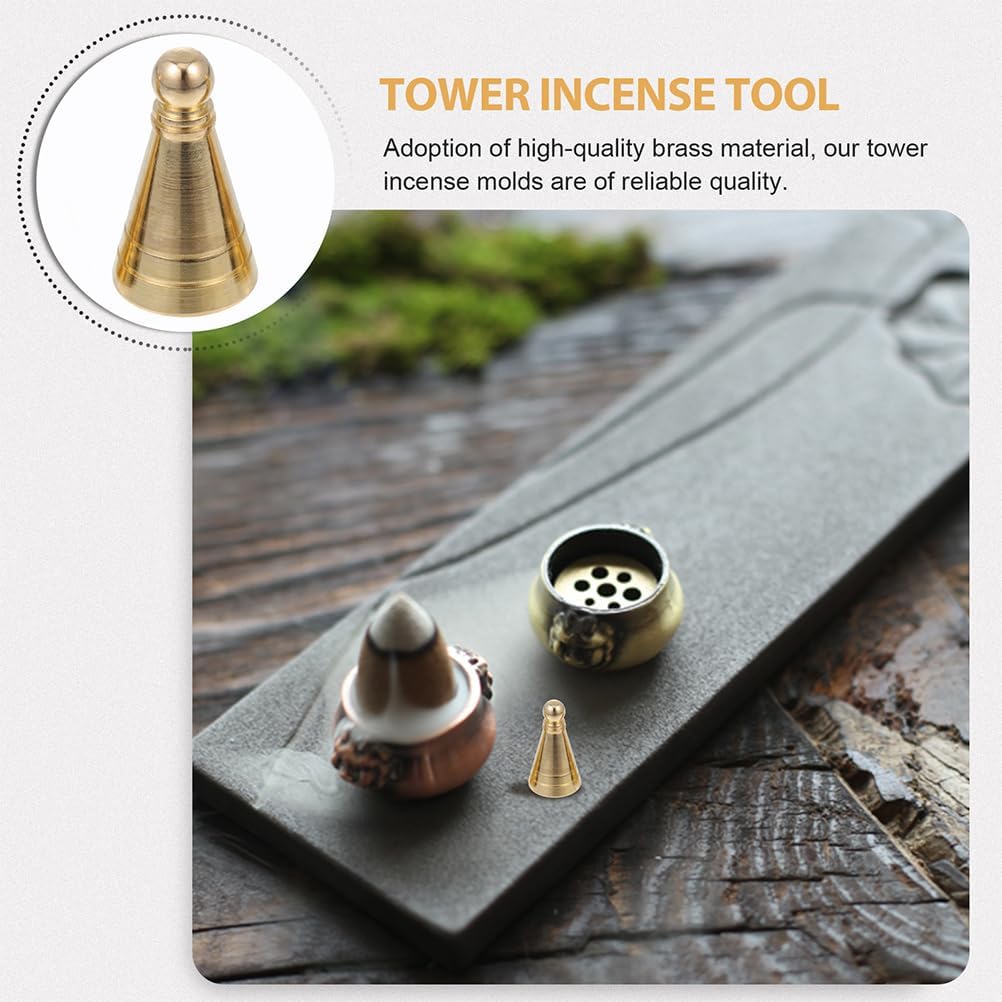 Garneck 8 Pcs Brass Incense Cone Molds DIY Shaping Tools