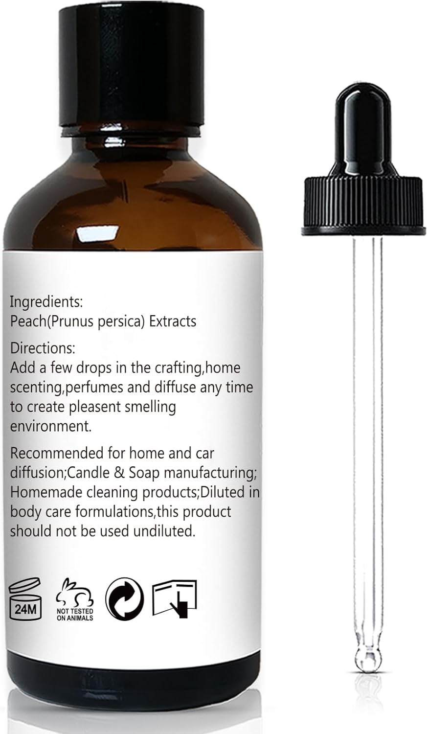 Peach Fragrance Oil for Candles Soaps and Diffusers 1 oz